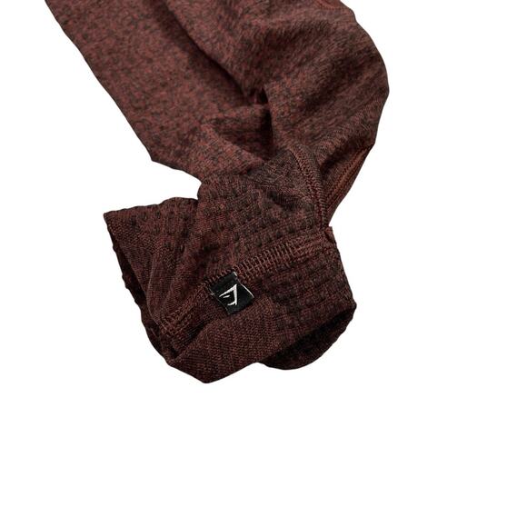 GYMSHARK Leggings Heathered Maroon S Flattering Form Fitting Stretchy Athletic - Picture 7 of 8